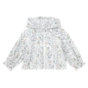 全棉时代年夏季新款女幼童梭织连帽外套小女孩甜美可爱风上衣