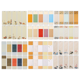 燃灯100张文创空白书签卡片古典中国风纸质书签带流苏学生用手工diy材料包宣纸便签手写书法国画专用创意礼物