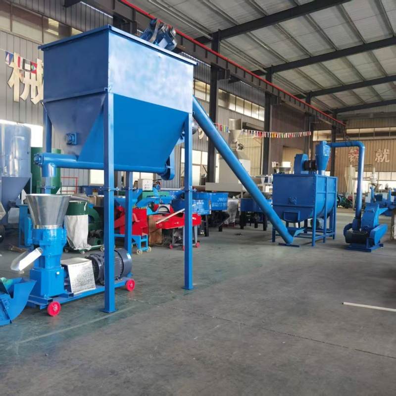 跨境出口CE饲料颗粒机鸡鸭鹅饲料颗粒机牛羊草粉饲料颗粒生产线