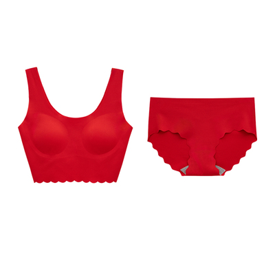 女童红色小背心文胸红豆