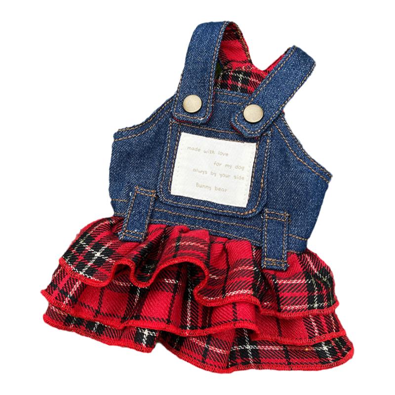 宠物衣服狗狗牛仔裙套装猫咪小型犬马尔济斯博美西施可爱约克夏