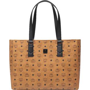 【自营】MCM女士老花图案手提单肩包托特包购物袋大号MMPCSKC01