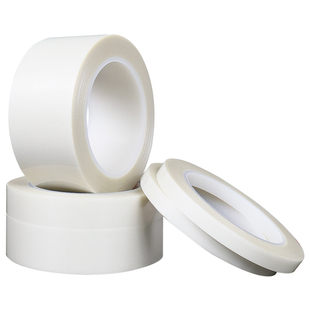 双面特氟龙胶布耐高温双面胶带白色玻璃纤维铁氟龙胶带贴元件不残留可反复使用SMT回流焊耐高温双面胶300度