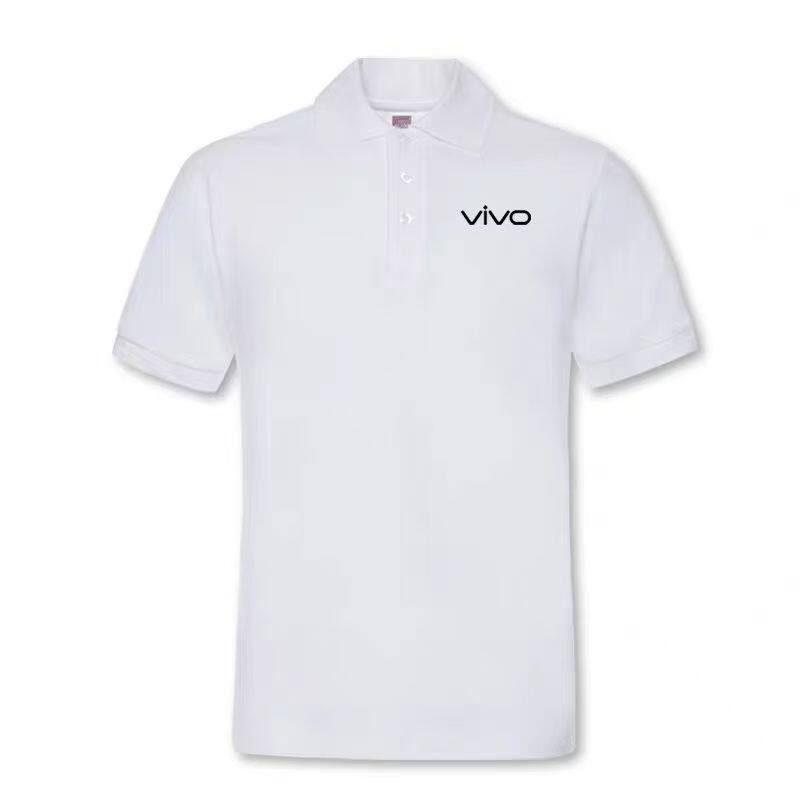 vivo灰色工作服polo衫夏季手机店营业厅工装diy短袖t恤定做印logo