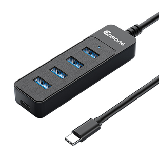 英曼usb扩展器插头多口集分线器转接头延长线typec拓展坞3.0电脑多接口带供电笔记本台式平板外接U盘硬盘配件