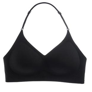 挂脖美背内衣女小胸聚拢无痕露背隐形一体式吊带2025新款爆款文胸