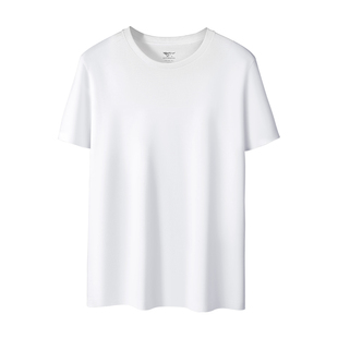 七匹狼男士纯棉t恤100%全棉鸡心v领短袖秋冬季老头衫打底汗衫体恤