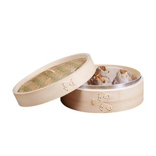 竹蒸笼竹制加深笼屉蒸笼盖子家用竹编蒸架杭州小笼包蒸屉馒头蒸格