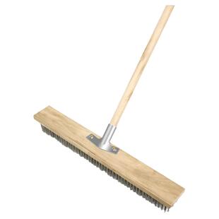 不锈钢钢丝刷地板刷子去青苔长柄铁刷子清洁刷洗地扫把钢刷除神器