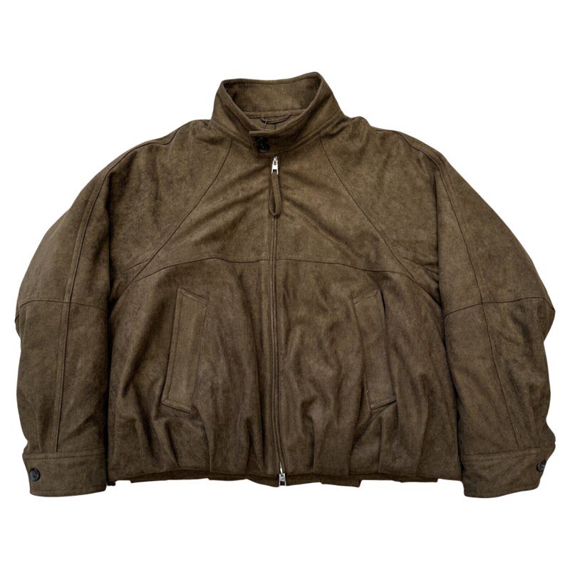 麂皮绒90白鹅绒立领羽绒服男