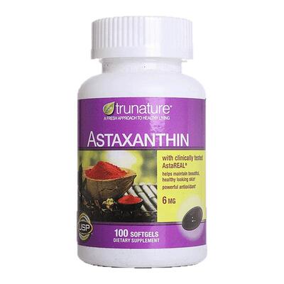 美国直邮 Trunature AstaREAL 虾青素  抗皱 6mg 100粒 免疫胶囊