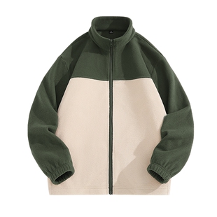 班尼路S&K撞色摇粒绒外套男款冬季抓绒保暖防寒开衫夹克男士上衣A