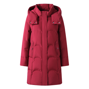 恒源祥集团Fazeya妈妈羽绒服白鸭绒加厚保暖冬季奶奶中长款冬外套