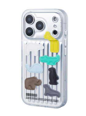 CASEGOOD 原创小众行李箱高级感电镀银色苹果17promax手机壳15适用iPhone16pro保护套小动物透明个性创意简约