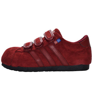 红色低帮时尚青春款复古韩版百搭魔术贴潮流港风新款小众休闲板鞋