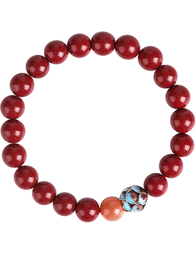 庆祥泰女朱砂民族风静心手链手串