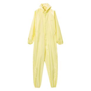 无尘服连体有口袋带鞋一体橙色男女全身工作食品服绿色煤矿防尘服