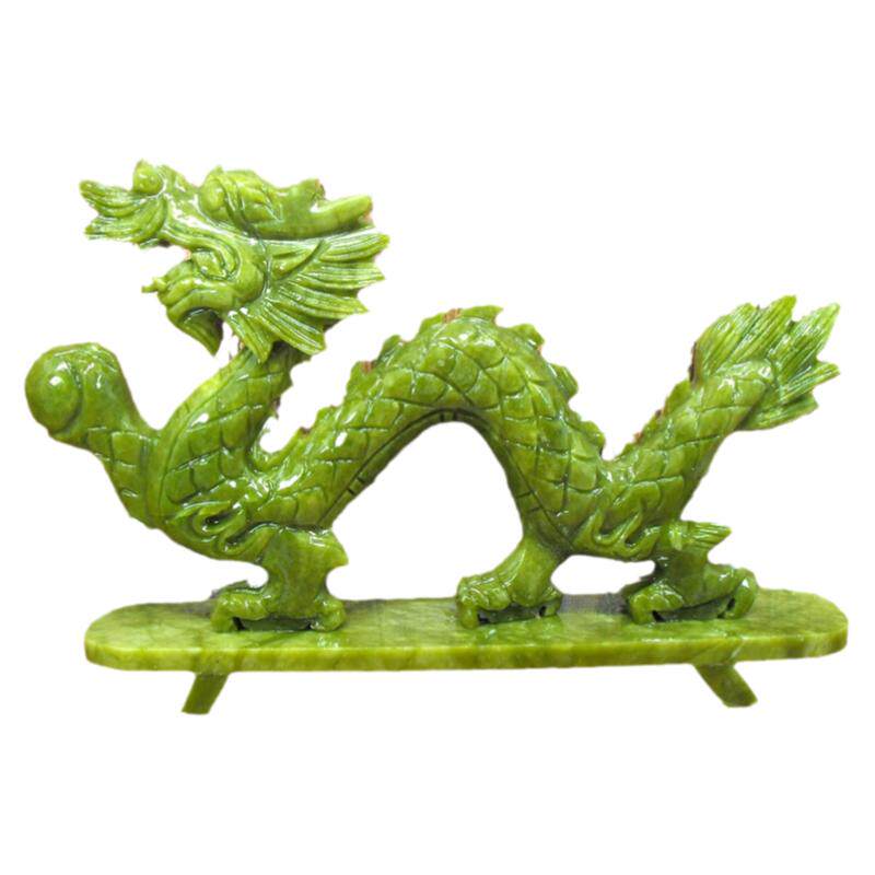 青龙岫玉摆件客厅大小号装饰品