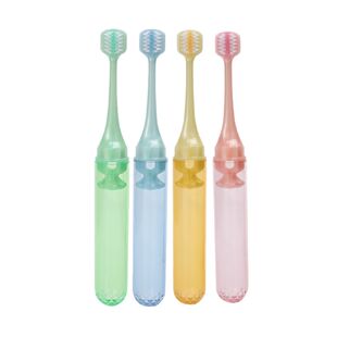 便携折叠三面牙刷新款家用软毛护龈出差旅行便携式高效清洁情侣装