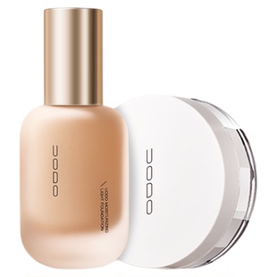 【持妆优选】uodo优沃朵粉底液+散粉组合不脱妆干油混皮持久服帖