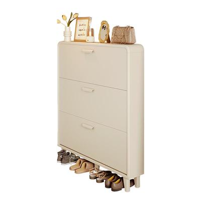 2025新款奶油风门后超薄鞋柜