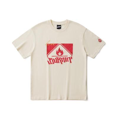 玫瑰方片短袖T恤男女街头宽松