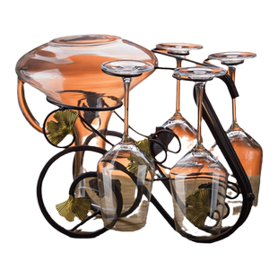 家用红酒杯倒挂架轻奢醒酒器两用一体架子高颜值红酒杯套装组合