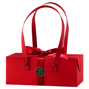 新款中式订结婚伴手礼喜糖空盒子大号创意高档满月回礼包装手提袋