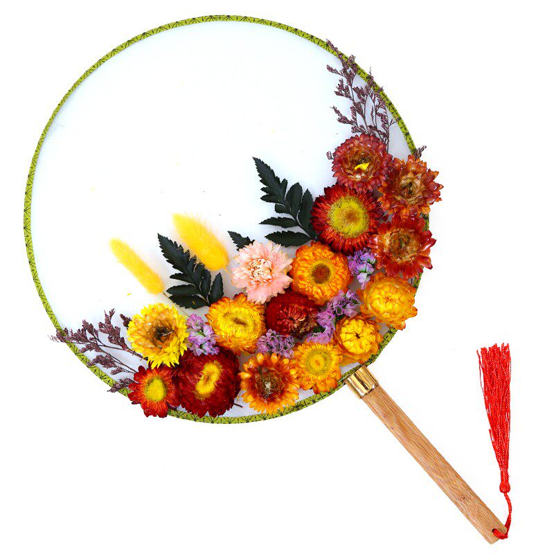 端午节干花团扇礼物团建