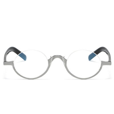 嘉视明男女个性纯钛倒半框眼镜潮