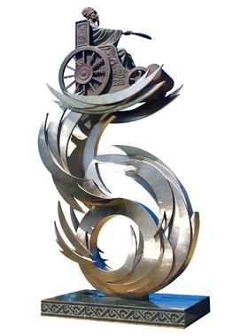 不锈钢铸铜诸葛亮人物雕像定制