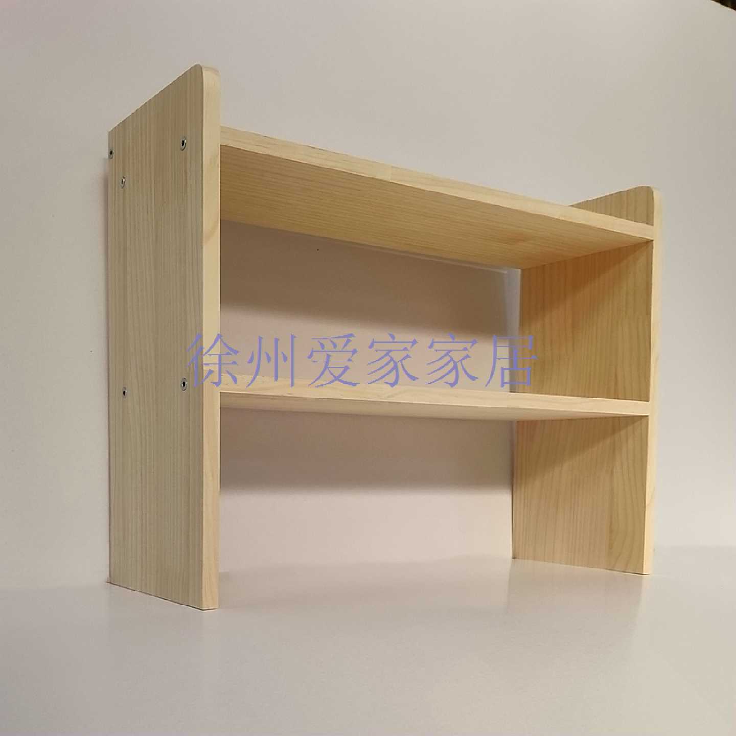 A环保松木多层置物架简约实木桌面收纳架厨房办公整理架台湾适用