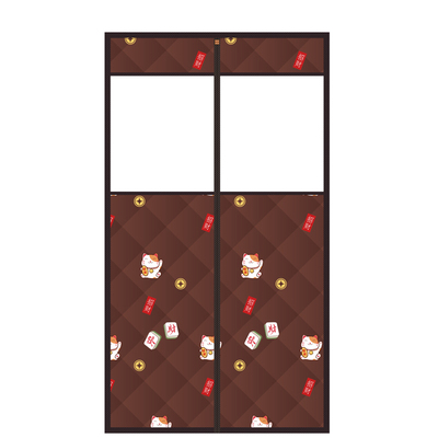 冬季加厚卡通印花保暖防寒棉门帘