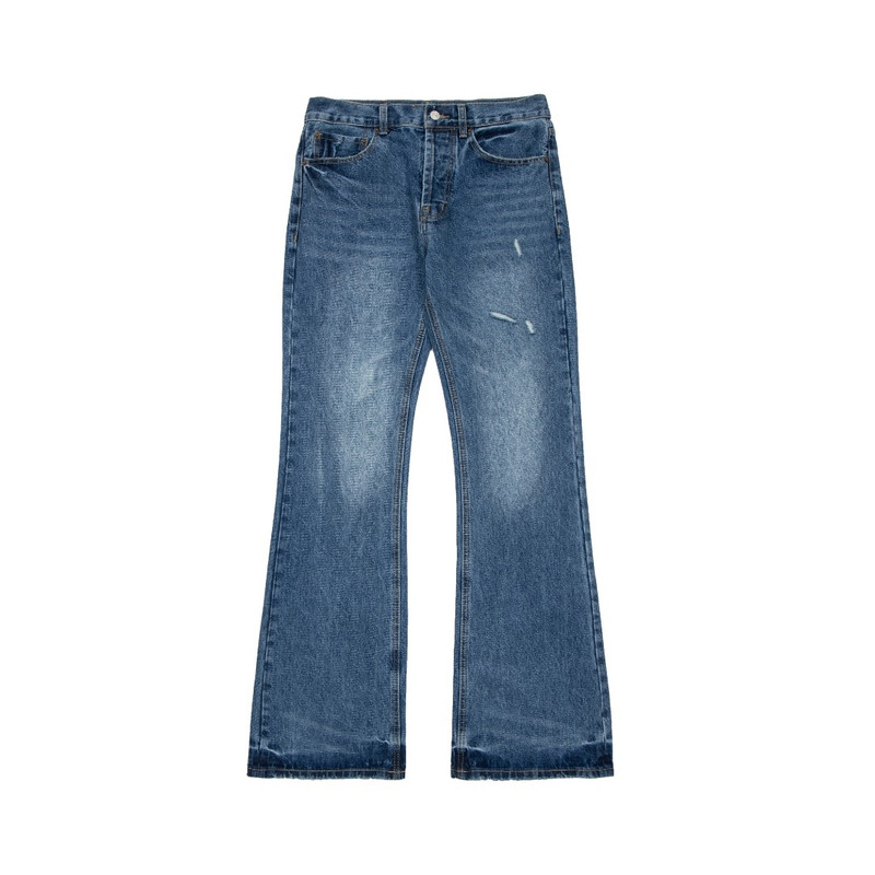 FW25 YOUNGYTKING RippedJeans 2021M刀割破洞牛仔长裤男女