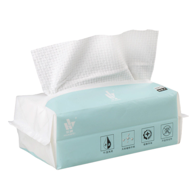 华威EF纹洗脸巾纯棉无菌婴儿棉柔巾加大加厚干湿两用一次性抽取式