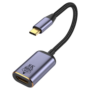 匠视typec转hdmi2.1转接头8K高清转换器口连接显示器电视投影仪同屏线适用Macmini华为苹果17笔记本电脑平板