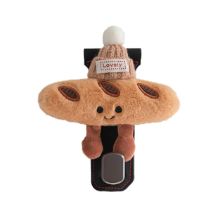 可爱牛角包汽车挂钩高级感车载车内前排副驾驶手套箱收纳挂钩装饰