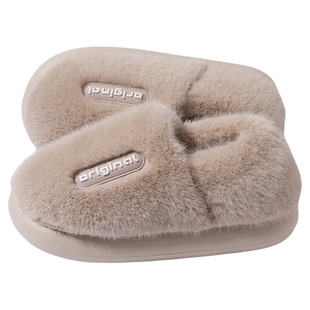 包跟棉拖鞋女士2025新款冬季加绒加厚室内家居毛绒保暖情侣棉鞋男