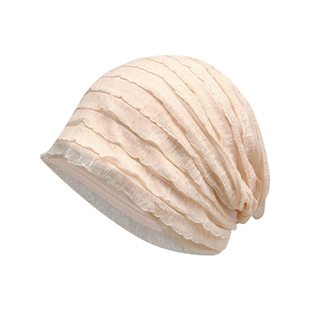 月子帽夏薄款孕妇透气产后包头帽外出防风碎觉可戴帽子术后光头帽