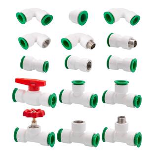 PPR水管快接头免热熔快速接头4分20pe快插球阀6分PVC三通水管配件