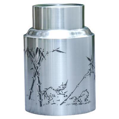 999手工纯锡茶叶罐清月四君子