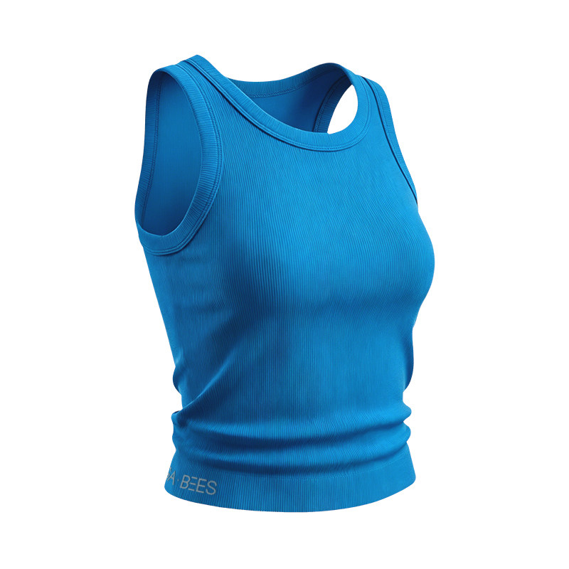 Yogabees小蜜蜂瑜伽服舞蹈免穿文胸打底衫女外穿多巴胺色运动背心