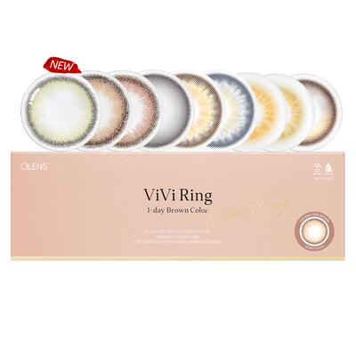 [新品上市]OLENS小鹿棕VIVIRING韩国美瞳小直径日抛合集20片glowy