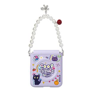 MASFEIL × 彩色涂鸦猫猫适用小米mixflip2手机壳新款mix flip2小折叠屏保护套MIXFlip2全包高档外壳filp防摔