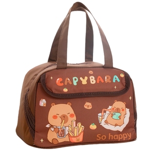 小学生铝箔加厚保温饭盒袋子可爱卡通儿童大号防水午餐便当手提包