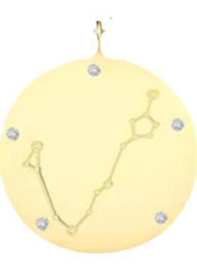 法国十二星座项链女18K黄金圆牌