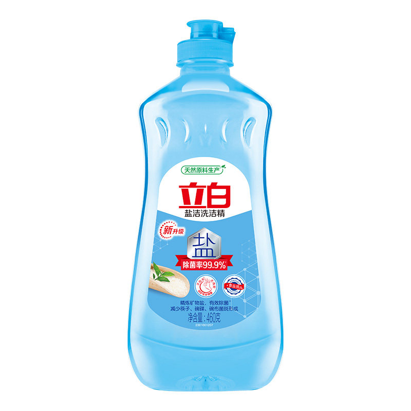 立白盐洁洗洁精易漂无残留