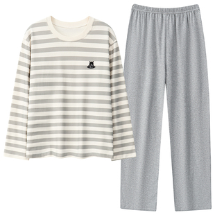 浪莎带胸垫睡衣女秋冬季德绒长袖甜美毛绒厚款韩范家居服套装2024