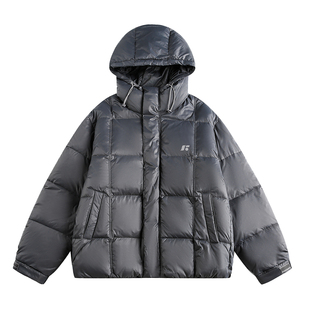 丛林老虎90白鸭绒羽绒服上衣男冬季新款宽松加厚保暖连帽外套女