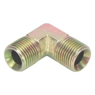 高压油管接头双C弯头2/3/4/6分内喇叭口60°内锥直角英制碳钢弯头